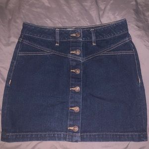 Pacsun Button-Up dark wash Jean skirt